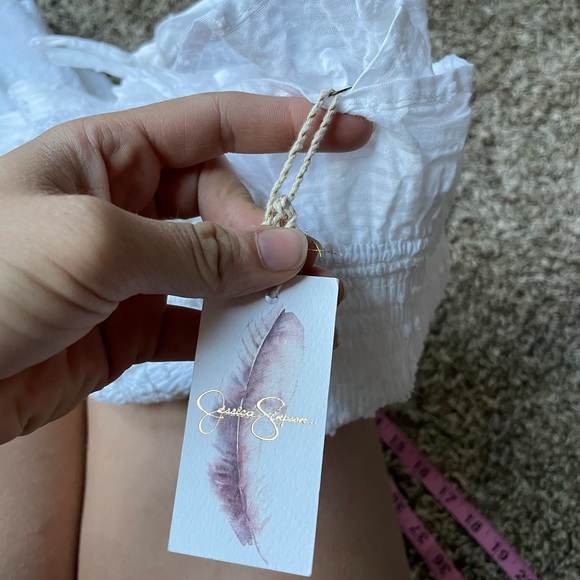 Jessica Simpson white cotton swiss dot dress - Picture 6 of 10